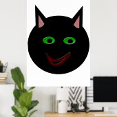 ハロウィーン黒猫ポスター ポスター (ホームオフィス)