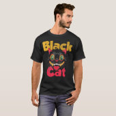 ハロウィーン黒猫花火 Tシャツ (正面フル)