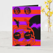 ハロウィーン02水平グリーティングカード カード (黄色い花)