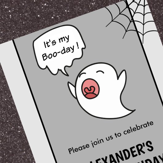 ハロウィーン1回目の誕生日の招待スプークワン幽霊 招待状