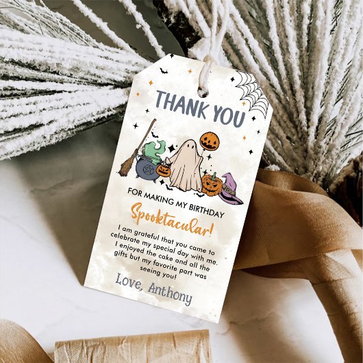 ハロウィーン1回目の誕生日パーティー ギフトタグ