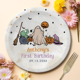 ハロウィーン1回目の誕生日パーティー ペーパープレート