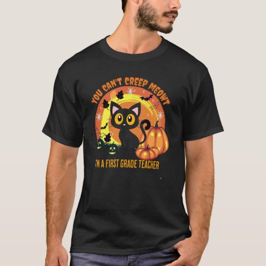 ハロウィーン1年生先生不気味 – 幼稚園 Tシャツ (正面)