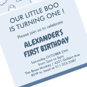 ハロウィーン1歳の誕生日のスプコタクタクのブー 招待状