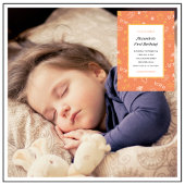 ハロウィーン1歳の誕生日招待状秋オレンジ 招待状