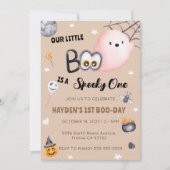 ハロウィーン1歳不気味誕生日男女兼用1 招待状 (正面)