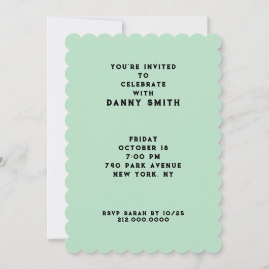 ハロウィーン10月バースデーパーティ招待状 招待状 (裏面)