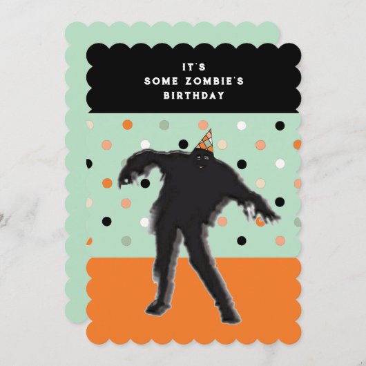 ハロウィーン10月バースデーパーティ招待状 招待状 (正面/裏面)