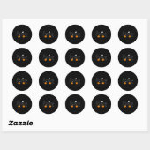 ハロウィーン10月31日ろう者ミュートの手話 ラウンドシール (シート)