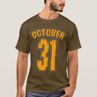 ハロウィーン10月31日チームプレイヤーバ動揺してルシット Tシャツ