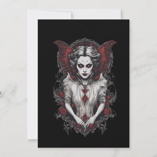 ハロウィーン13吸血鬼b、怖い怪物、ホラー、 招待状 (正面)