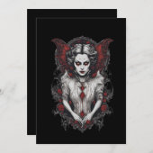 ハロウィーン13吸血鬼b、怖い怪物、ホラー、 招待状 (正面/裏面)