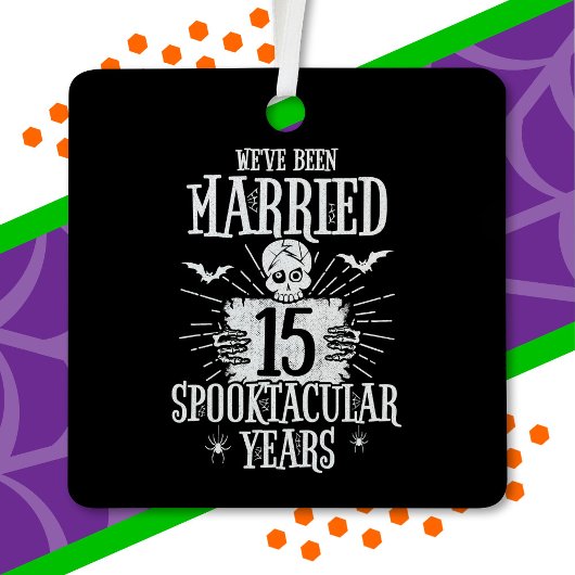 ハロウィーン15結婚周年 メタルオーナメント