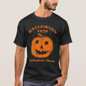 ハロウィーン1978ホリデーギフト不気味マイヤーズかぼちゃH Tシャツ (正面)