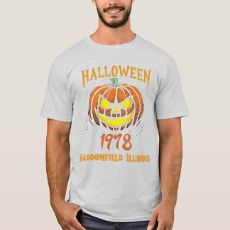 ハロウィーン1978ホリデーマイヤーズ不気味パンプキンハドン Tシャツ