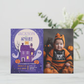 ハロウィーン1stパーティー幽霊フォトハウス誕生日 招待状 (スタンド正面)