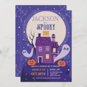 ハロウィーン1st幽霊ワンブルーハウスパーティー 招待状 (正面/裏面)