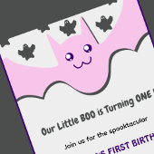 ハロウィーン1st誕生日の招待幽霊リトルブー 招待状