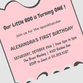 ハロウィーン1st誕生日の招待幽霊リトルブー 招待状