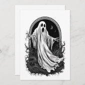 ハロウィーン2の精神，スポック，プレゼント，かわいい，秋の休日 招待状 (正面/裏面)