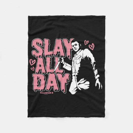 ハロウィーン2バレンタインの日マイケル・マイヤーズSlay All フリースブランケット (正面)
