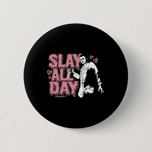ハロウィーン2バレンタインの日マイケル・マイヤーズSlay All 缶バッジ (正面)
