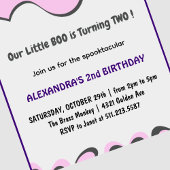 ハロウィーン2回目の誕生日の招待幽霊リトルブー 招待状