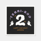 ハロウィーン2回目の誕生日テリブブトワ幽霊ゴシック スタンダードカクテルナプキン (正面)