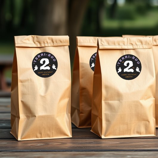 ハロウィーン2回目の誕生日テリブブトワ幽霊ゴシック ラウンドシール