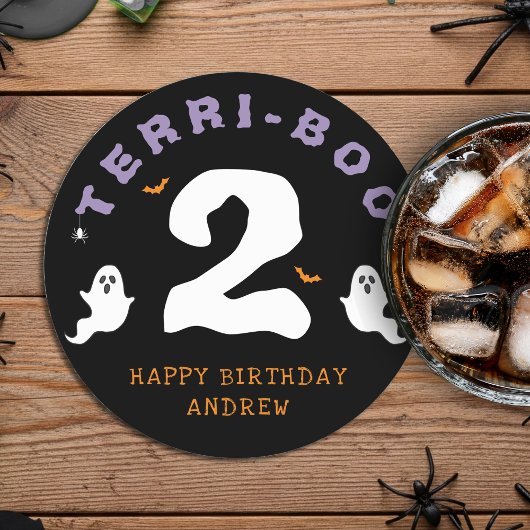 ハロウィーン2回目の誕生日テリブブトワ幽霊ゴシック ラウンドペーパーコースター