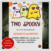 ハロウィーン2回目の誕生日招待状かわいい幽霊 招待状