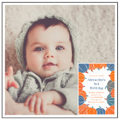 ハロウィーン2回目の誕生日招待状カボチャ少年 招待状