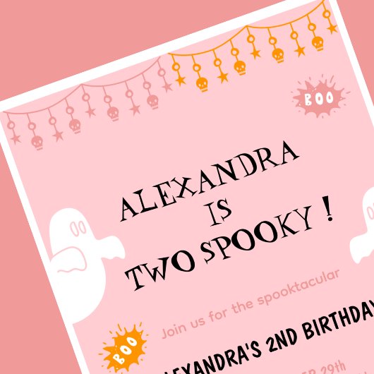 ハロウィーン2回目の誕生日招待状スポオクタキュラー 招待状