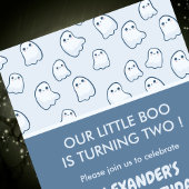 ハロウィーン2回目の誕生日招待状私たちの小さなブー 招待状