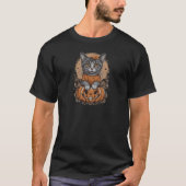 ハロウィーン2子猫，ジャック・オ・ランタン，ギフト，子猫 Tシャツ (正面)