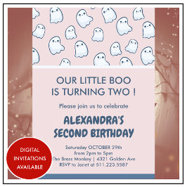 ハロウィーン2歳の誕生日招待状かわいい 招待状