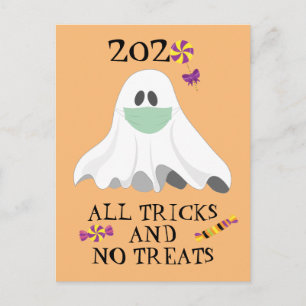 ハロウィーン2020すべてのトリックとノートリート ポストカード