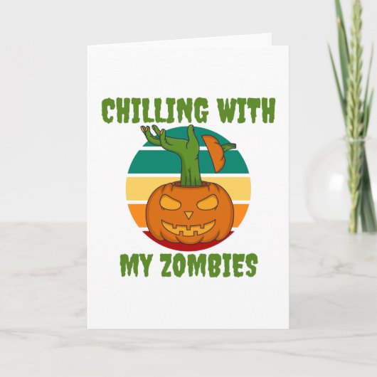 ハロウィーン2021私のゾンビで寒い カード (正面)