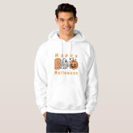 ハロウィーン2024:ハッピーハローウィンフード付きスウェットシャツTシャツ パーカ