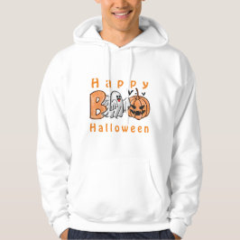 ハロウィーン2024:ハッピーハローウィンフード付きスウェットシャツTシャツ パーカ