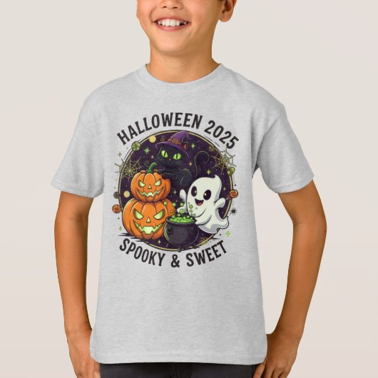ハロウィーン2025スプキー&甘い Tシャツ (正面)