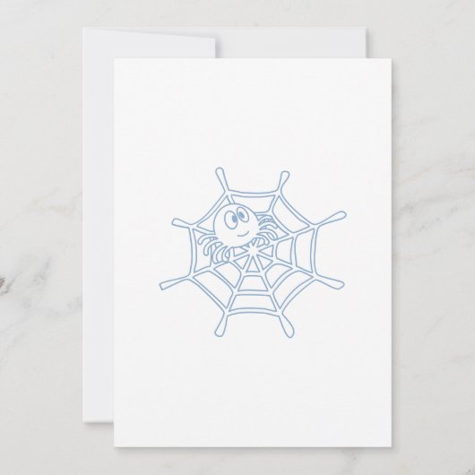 ハロウィーン2nd誕生日ブルーパンプキンボーイ 招待状 (裏面)