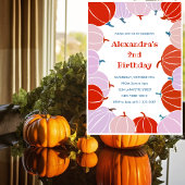 ハロウィーン2nd誕生日招待状カボチャ女 招待状