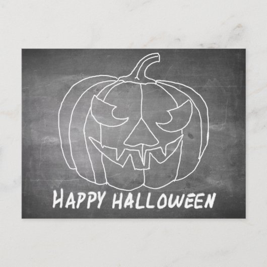 ハロウィーン3の黒板の外観のためのカボチャ シーズンポストカード (正面)