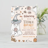 ハロウィーン3回目の誕生日スリースピリット招待状 招待状 (スタンド正面)