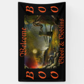 ハロウィーン3' x 5'バナー 横断幕 (縦)