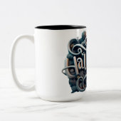 ハロウィーン3Dロゴ#4 ツートーンマグカップ (左)