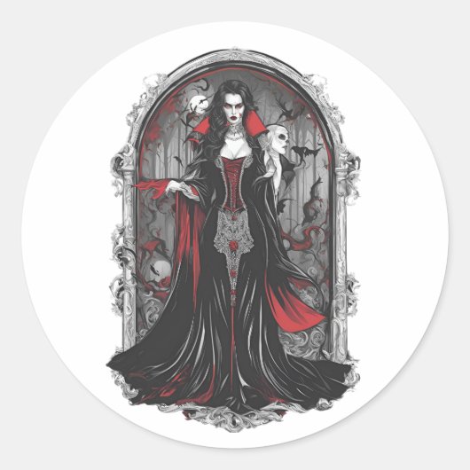 ハロウィーン4吸血鬼,おもしろい,モンスター,ホラー, t ラウンドシール (正面)