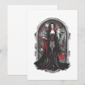 ハロウィーン4吸血鬼、怖い怪物、ホラー、 招待状 (正面/裏面)