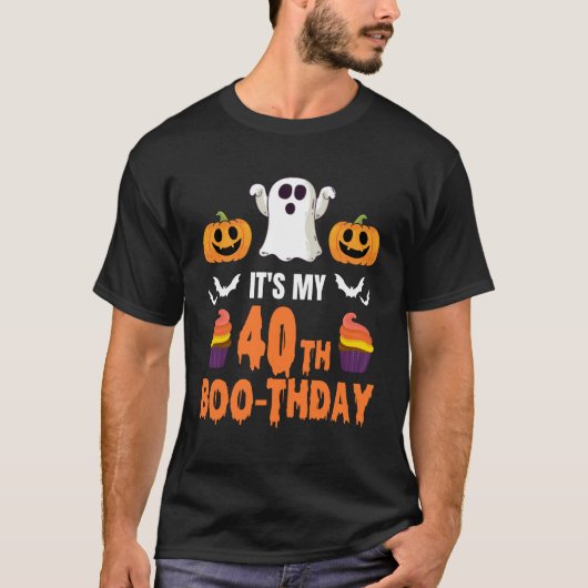 ハロウィーン40歳の誕生日ブーの日 Tシャツ (正面)